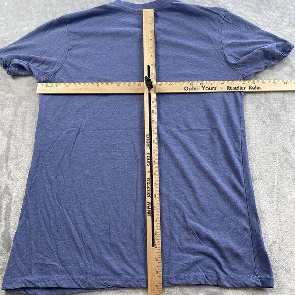 Home of the Brave T-shirt Mens Large Blue American Flag Graphic Short Sleeve - Picture 5 of 11